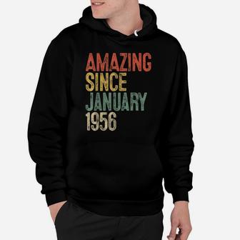 Amazing Since January 1956 65Th Birthday Gift 65 Year Old Hoodie | Crazezy AU