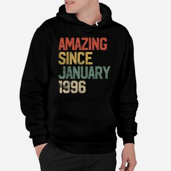 Amazing Since January 1996 25Th Birthday Gift 25 Year Old Hoodie | Crazezy AU