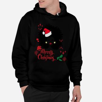 American African Christmas Santa Claus Sweatshirt Hoodie | Crazezy