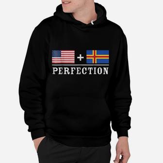 American Aland Perfection Usa And Aland Flags Hoodie | Crazezy UK