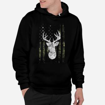 American Camouflage Usa Flag Whitetail Buck Bow Deer Hunting Hoodie | Crazezy AU