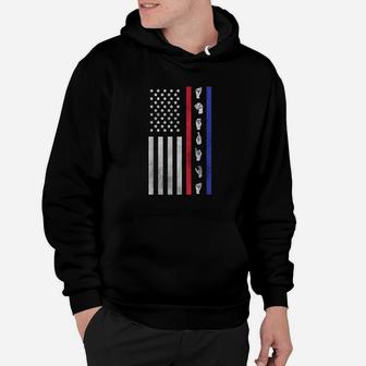 American Flag Asl American Sign Language Hoodie - Thegiftio