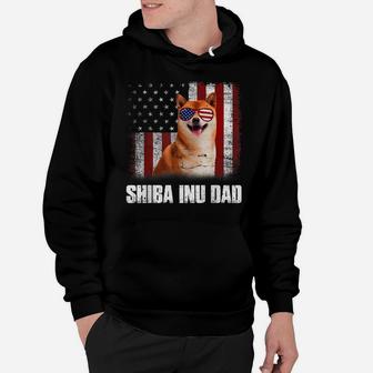 American Flag Best Shiba Inu Dad Ever Tee Dog Dad Hoodie | Crazezy DE