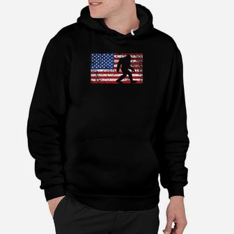 American Flag Bigfoot Funny 4th Of July Sasquatch Hoodie - Thegiftio UK