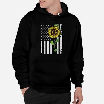 American Flag Dispatcher Sunflower Hippie Dispatcher Hoodie | Crazezy AU