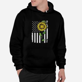 American Flag Emt Sunflower Hoodie | Crazezy UK