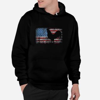 American Flag Rooster Chicken Hoodie | Crazezy AU