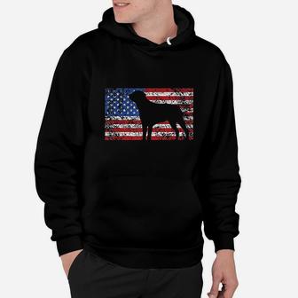 American Flag Rottweiler Dog Hoodie | Crazezy