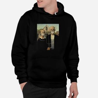 Americana Wearing Famous Painting Hoodie | Crazezy UK
