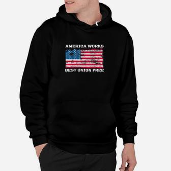 Anti Union Us Flag Design America Works Best Union Hoodie - Thegiftio UK
