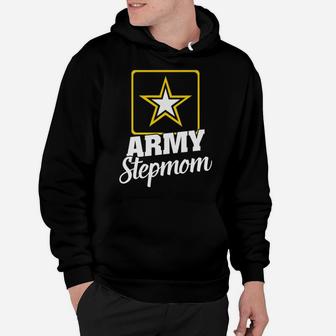 Army Stepmom Soldier Lover Pocket Star Graduation Vet Day Hoodie | Crazezy