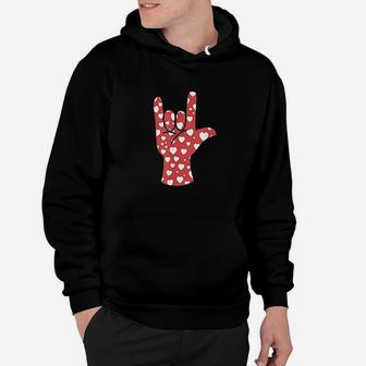 Asl Sign Language Heart I Love You Valentines Day Gift Hoodie - Thegiftio