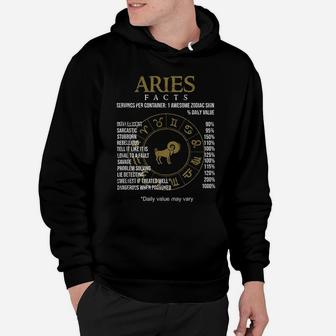 Astrological Sign Aries Facts Zodiac Sign Hoodie | Crazezy UK