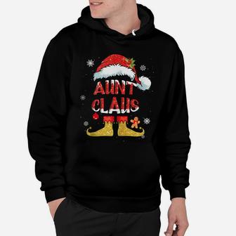 Aunt Claus Christmas Santa Hat Family Group Matching Pajama Hoodie | Crazezy