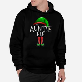 Auntie Elf Group Matching Family Christmas Gift Aunt Outfit Hoodie | Crazezy