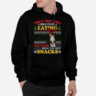 Aussie Ugly Christmas They See You're Eating Xmas Gift Sweatshirt Hoodie | Crazezy DE
