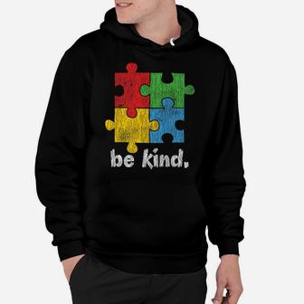 Autism Awareness - Be Kind Autistic Kids Awareness Kindness Hoodie | Crazezy