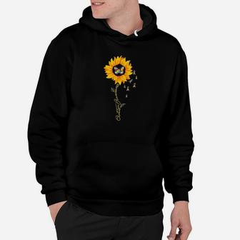Autism Awareness Puzzle Pieces Butterfly In Sunflower Hoodie - Monsterry