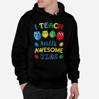 Autism Teacher Awareness Shirts Cute Owl Gifts Hoodie | Crazezy