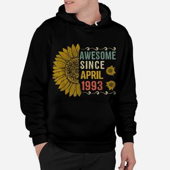 Awesome April 1993 Flower Shirt 28 Years Old 28Th Bday Hoodie | Crazezy