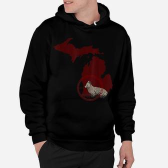 Awesome Coyote Wolf Hunting Hunters Map Gift Hoodie | Crazezy UK