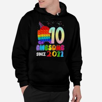 Awesome Since 2011 Among Pop It With Us 10Th Birthday Hoodie | Crazezy
