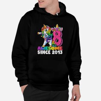 Awesome Since 2013 Unicorn 8Th Birthday Hoodie | Crazezy UK