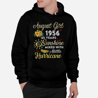 Awesome Since August 1956 65Th Birthday Flower August Girl Hoodie | Crazezy CA