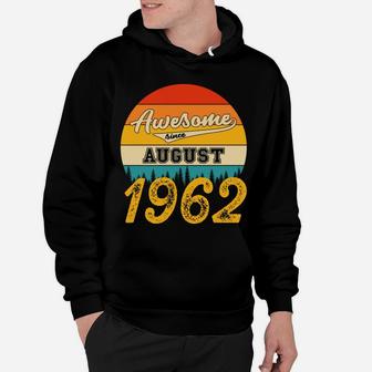 Awesome Since August 1962 59 Years Old Birthday Vintage Hoodie | Crazezy AU