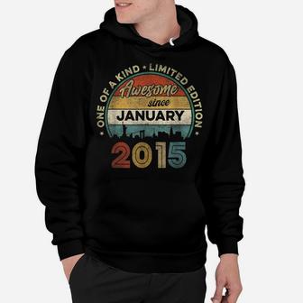 Awesome Since January 2015 Vintage 7Th Birthday Sunset Hoodie | Crazezy UK