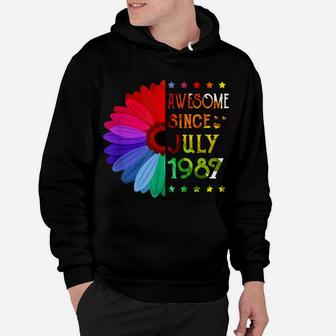 Awesome Since July 1987 34Th Birthday Gifts 34 Years Old Hoodie | Crazezy UK