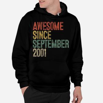 Awesome Since September 2001 19Th Birthday Gifts 19 Year Old Hoodie | Crazezy