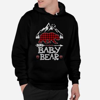 Baby Bear Christmas Pajama Red Plaid Buffalo Hoodie | Crazezy AU