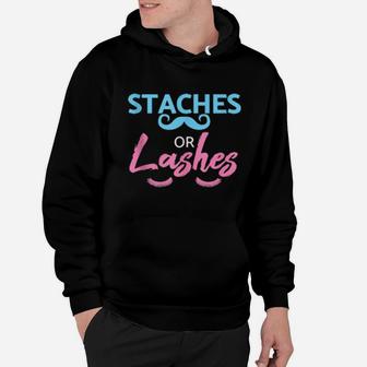 Baby Shower Gender Reveal Staches Or Lashes Hoodie - Monsterry AU
