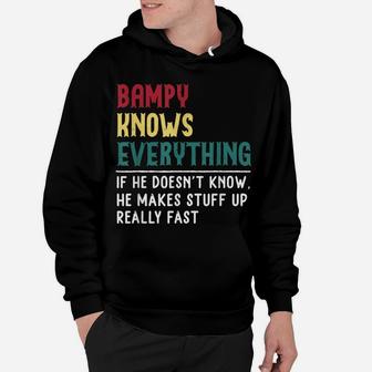 Bampy Know Everything Fathers Day For Funny Grandpa Bampy Hoodie | Crazezy UK