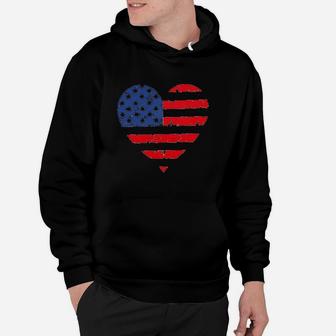 Bangely American Flag Heart Hoodie | Crazezy DE