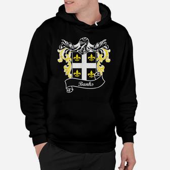 Banks Coat Of Arms Surname Last Name Family Crest Hoodie | Crazezy