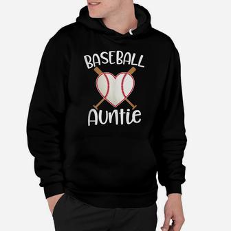 Baseball Auntie Womens Nephews Baseball Game Day Gift Hoodie | Crazezy