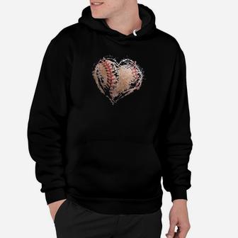 Baseball Heart Valentines Day Boys Hoodie - Monsterry