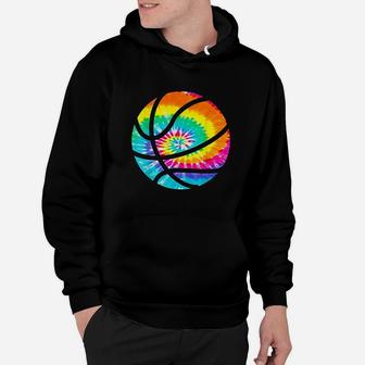 Basketball Tie Dye Rainbow Trippy Hippie Hoodie - Thegiftio UK