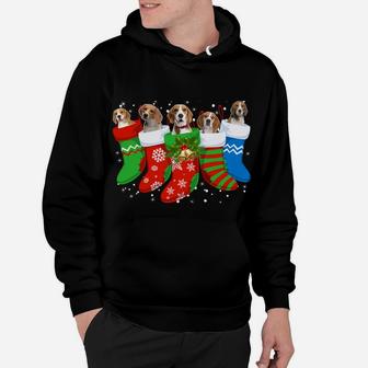 Beagle Christmas Sweatshirt Beagle Dog Cute Socks Xmas Gift Hoodie | Crazezy