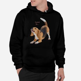 Beagle Shirt Beagles Tee Love Is Dog Mom Dad Puppy Pet Cute Hoodie | Crazezy UK
