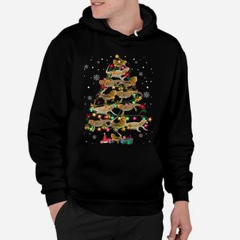 Bearded Dragon Christmas Tree Funny Reptile Lover Xmas Gifts Sweatshirt Hoodie | Crazezy AU