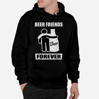 Beer Friends Forever - Funny Stick Figure Beer Bottle Hug Me Hoodie | Crazezy