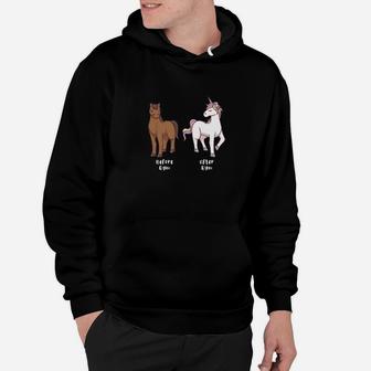 Before Gym Horse After Gym Unicorn Funny Workout Hoodie - Thegiftio UK