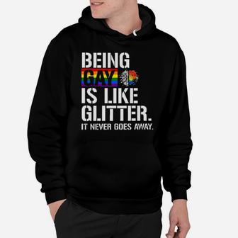 Being Gay Is Like Glitter It Never Goes Away Hoodie - Monsterry DE