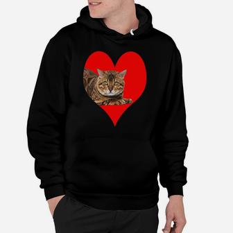 Bengal Cat Gift Valentines Day Heart For Pet Animal Lovers Hoodie | Crazezy