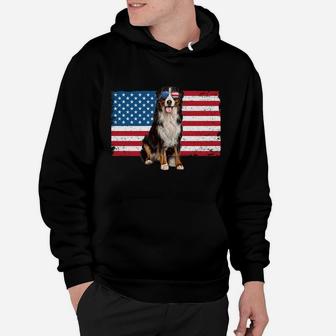 Berner Dad American Flag Dog Lover Owner Bernese Mountain Hoodie | Crazezy UK