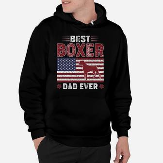 Best Boxer Dad Ever American Flag Dog Dad Hoodie | Crazezy