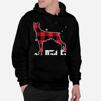 Best Doberman Dad Ever Red Plaid Christmas For Dog Lovers Hoodie | Crazezy